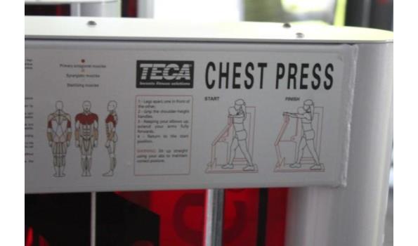 fitnesstoestel TECA, Chest Press, verrijdbaar